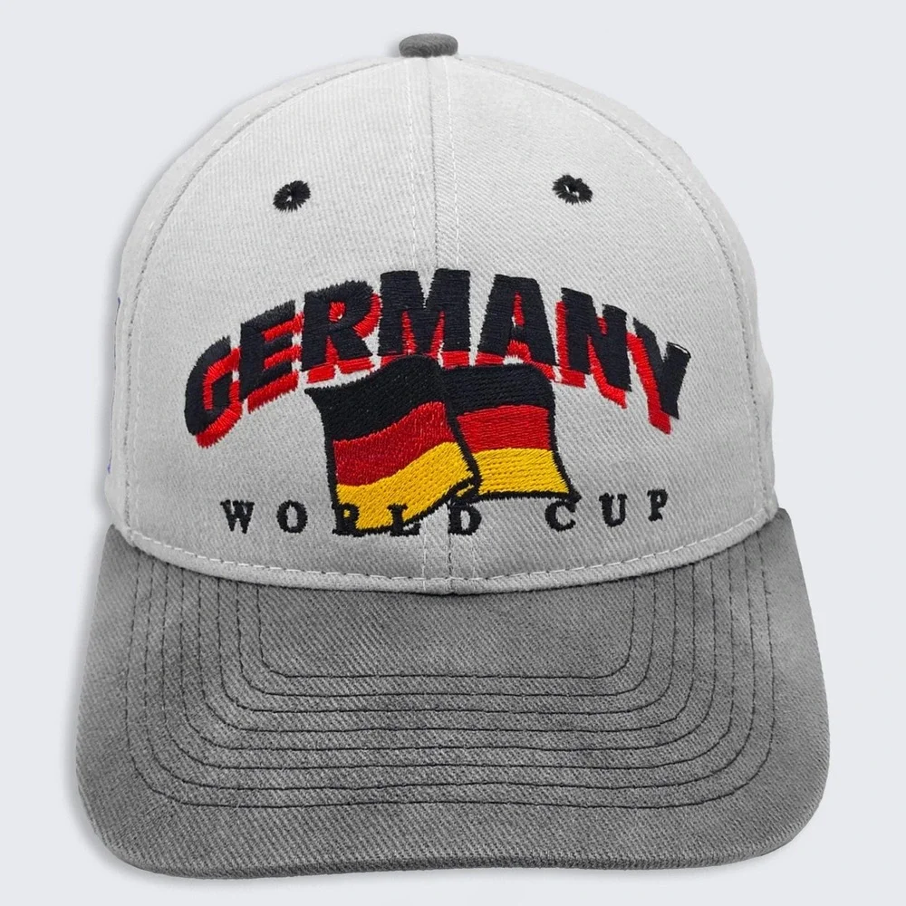 Germany Soccer Vintage 90s World Cup 98 Snapback Hat -Stitched On Logos